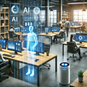 Small business team using generative AI tools for automation